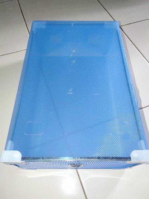 [lis Silver] Shoes Box Silver Frame Transparant