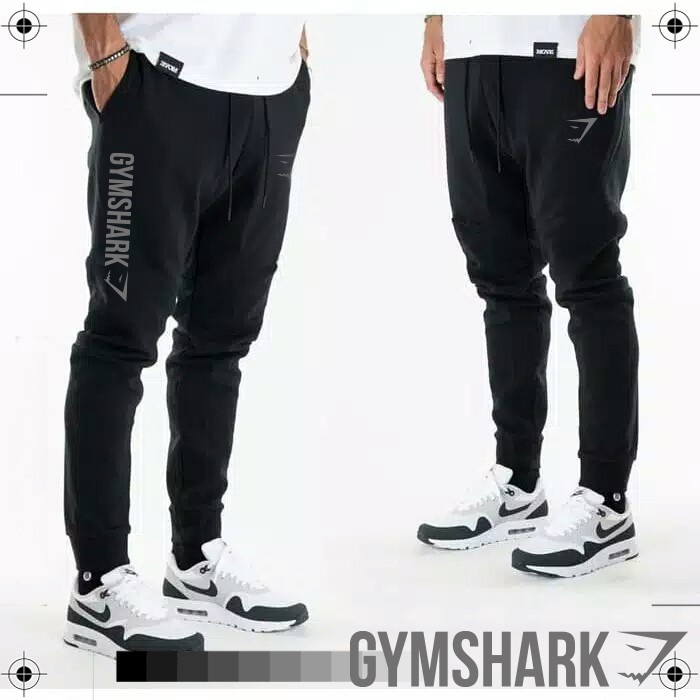 RMC - Celana jogger pria panjang big size jumbo S samapai 5XL Ready - Hitam, L