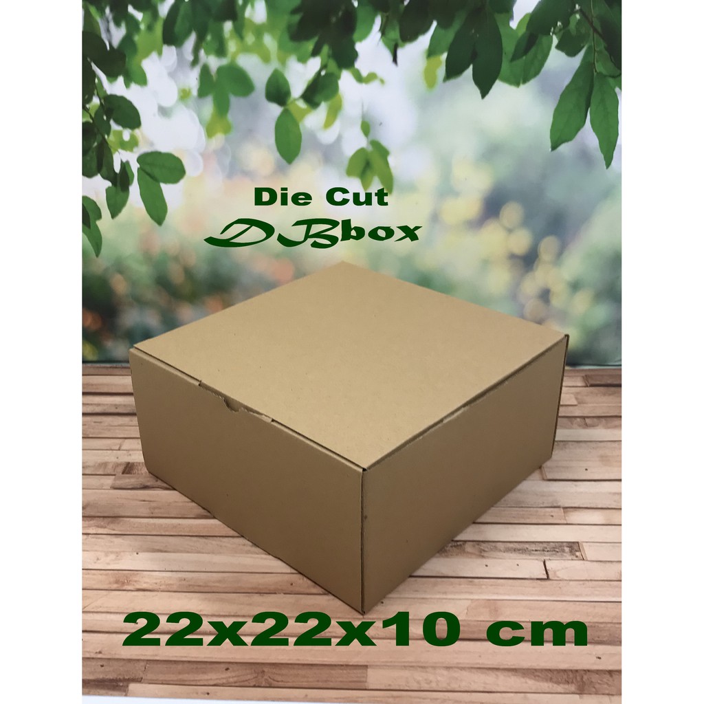

( 10 Pcs ) Kardus 22x22x10 cm...Die Cut Kotak Kue Tart - Aksesoris-dll