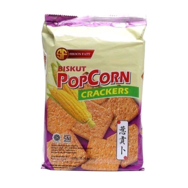 

SHOON FATT BISKUIT POPCORN CRACKERS 430gr malkist rasa jagung