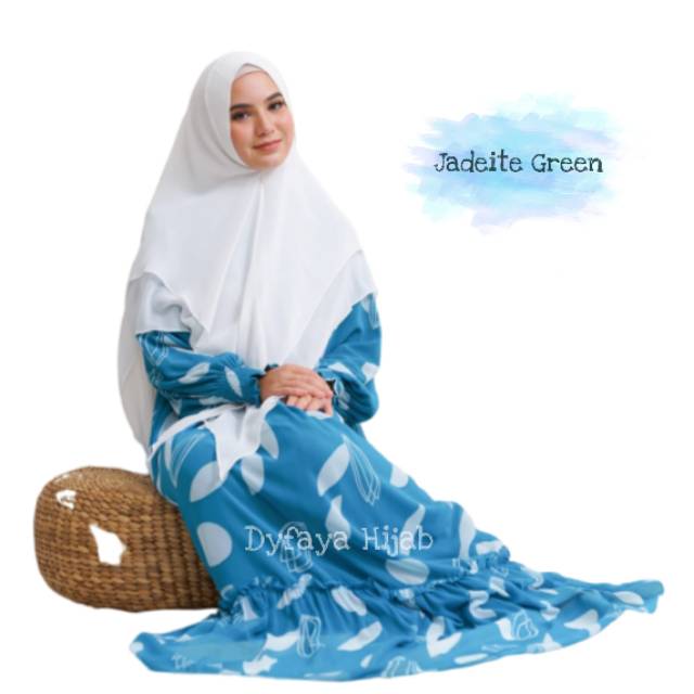 GAMIS SYARI MUSLIMAH " JADEITE GREEN " By WM SIGNATURE