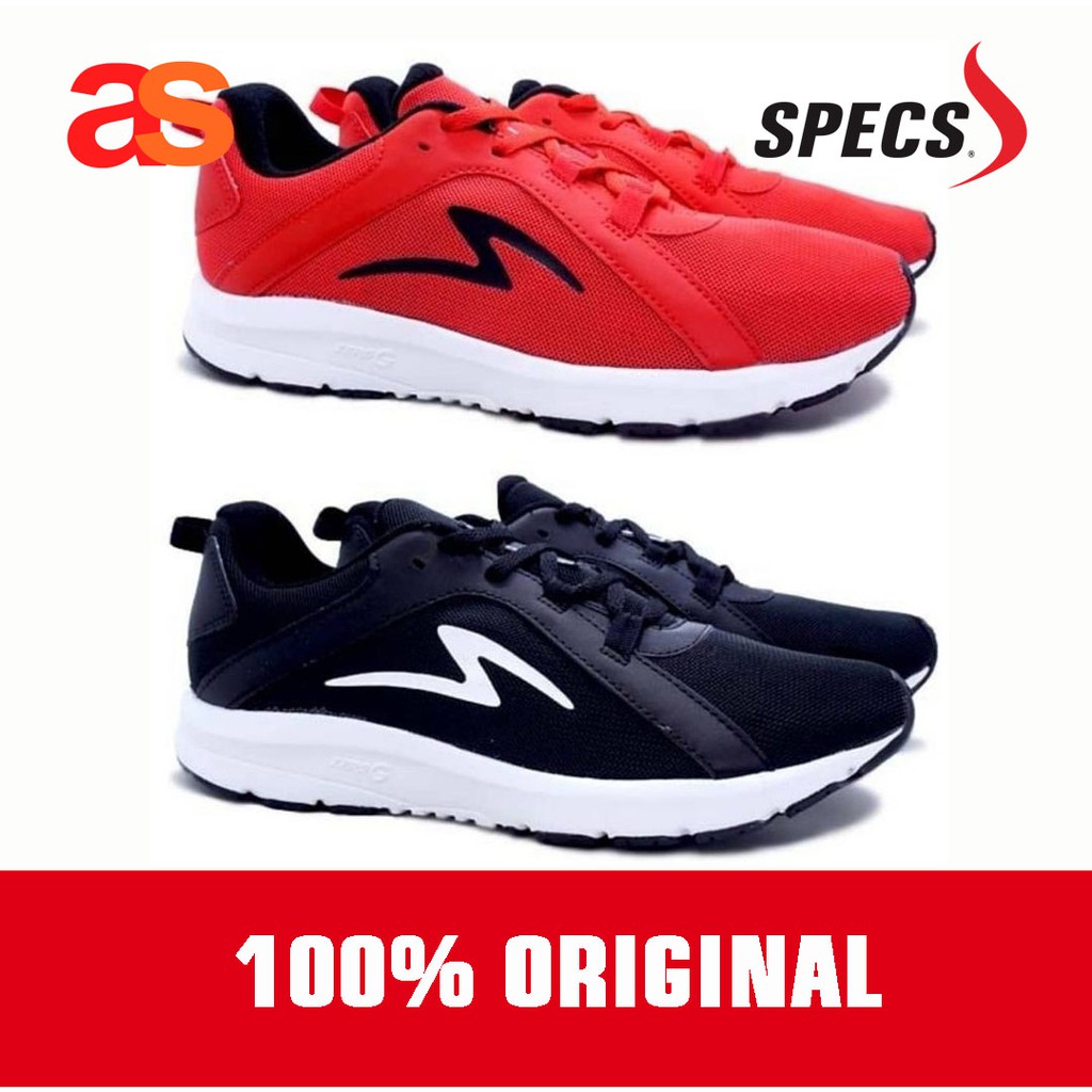 Sepatu Running Specs Lightstreak Black Red White