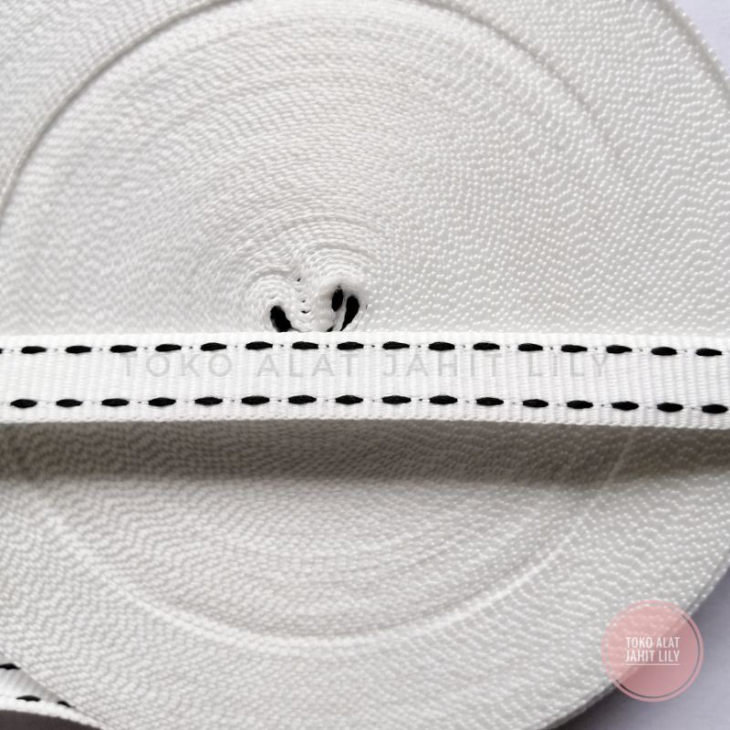 Pita Bis Strip Meteran - Putih