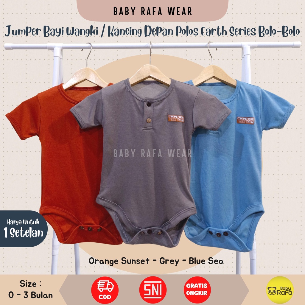 Jumper Bayi Segitiga 0 sd 6 Bulan EARTH COLOR SERIES merk SNI Bolo Bolo