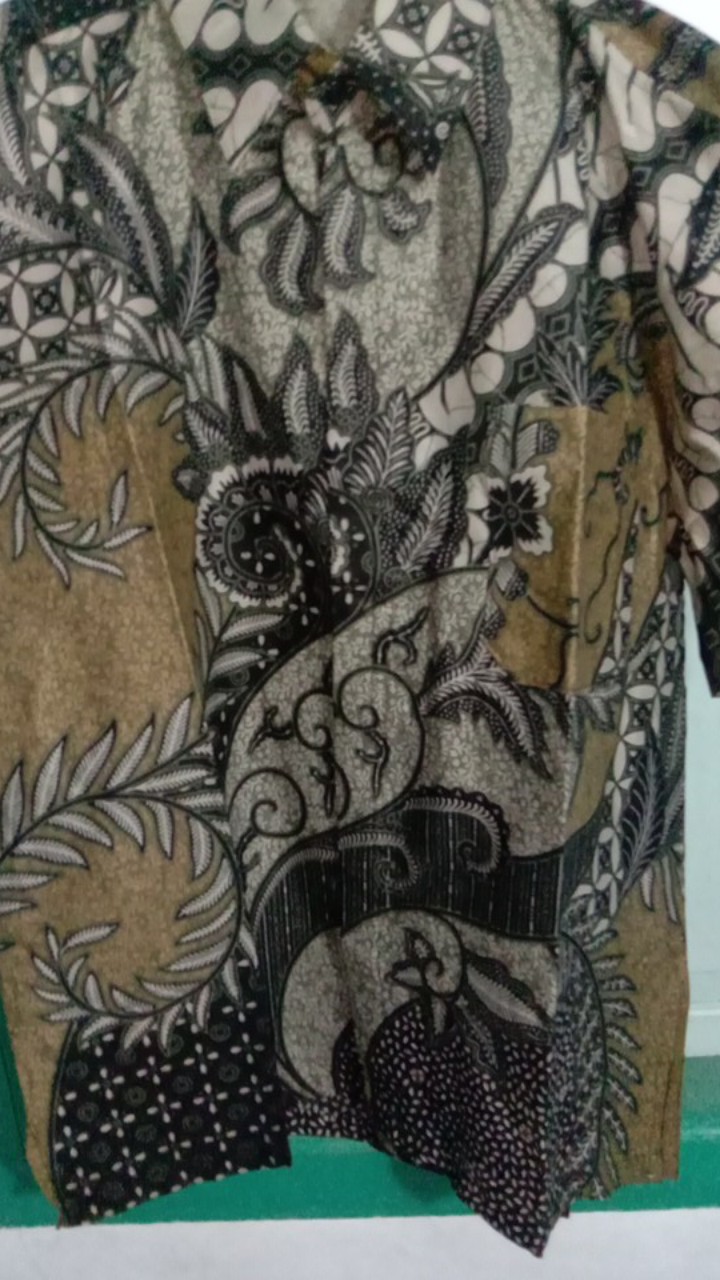 Bswart Batik Hrb026 Kenongo Hem Pendek Padi Pekalongan M L Xl Batik Pria Murah Modern Grosir Batik