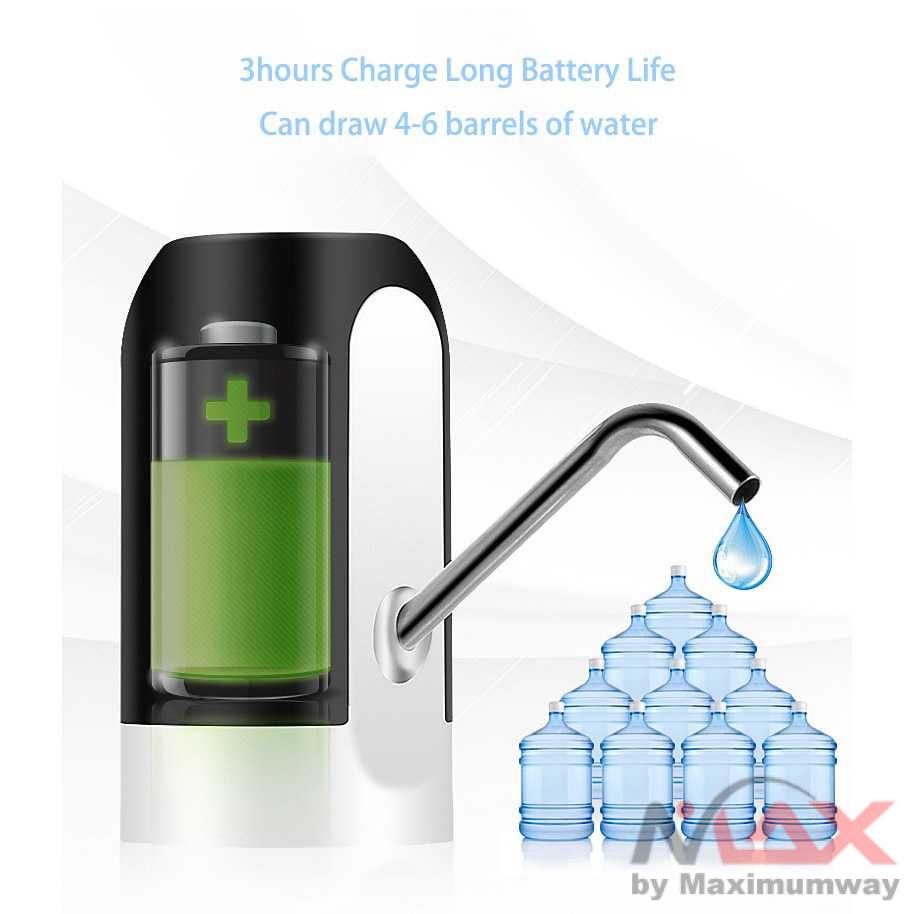 Alloet Pompa Elektrik Air Minum Galon Rechargeable Pumping - SY-WD-01 Warna Hitam