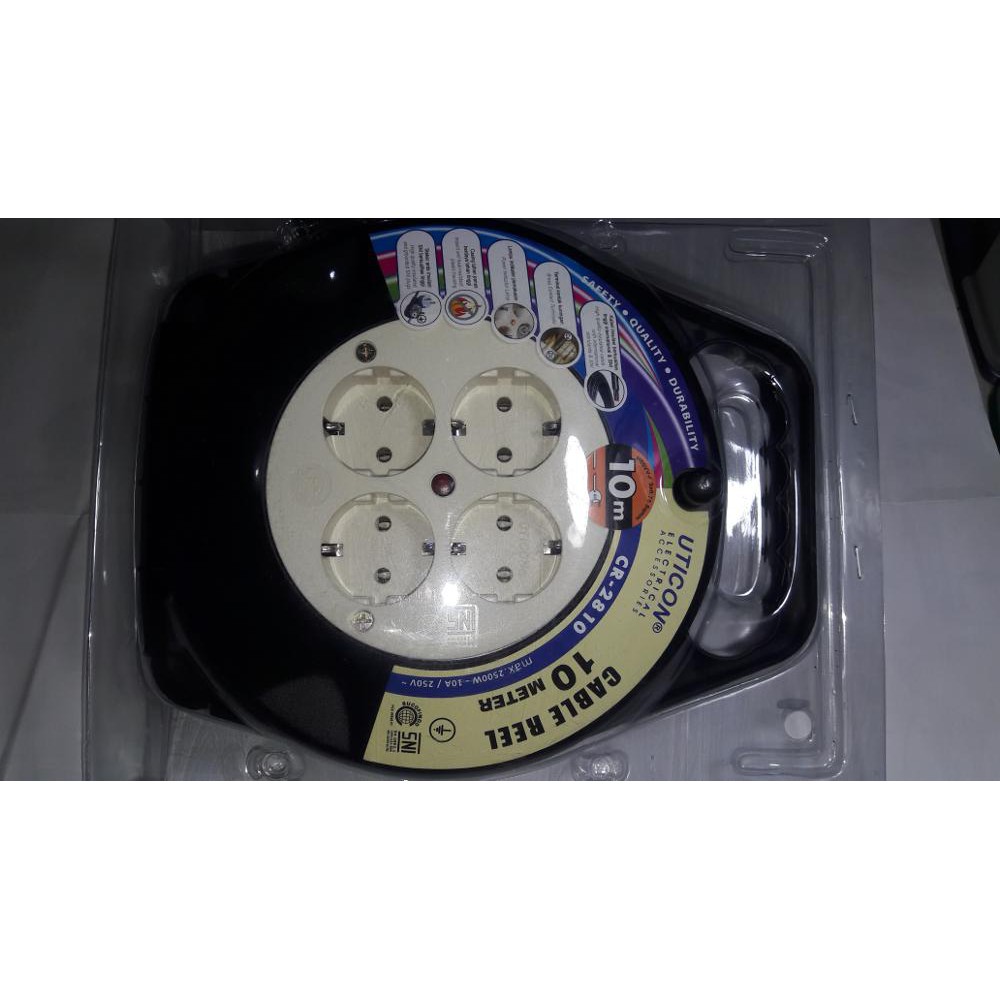 KUALITAS kabel roll UTICON 10m kabel sambung rol kabel UTICON stop kontak 10m