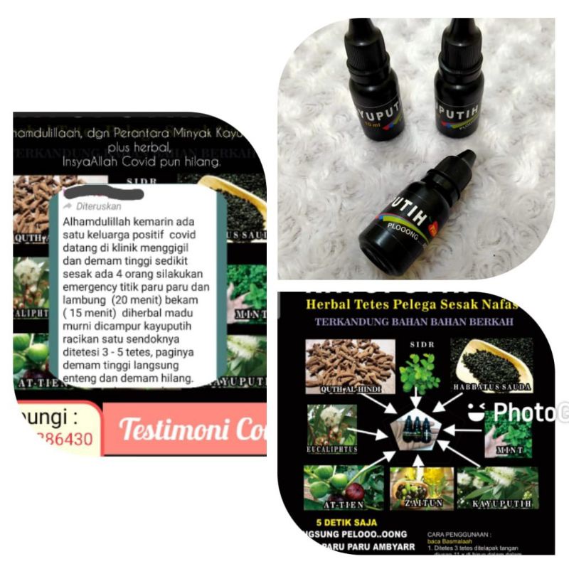 KAYU PUTIH Mint Herbal Tetes Obat Gangguan Paru-Paru, Sesak Nafas, Batuk, Influenza Ampuh-1