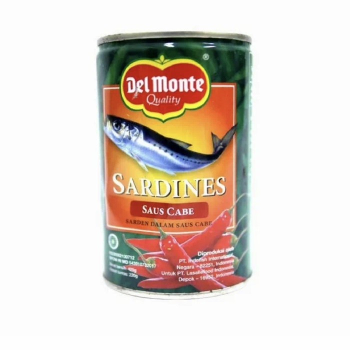 

Gg01Hh Sarden Delmonte Kaleng Besar 425G - Tomat Ds01Gkk