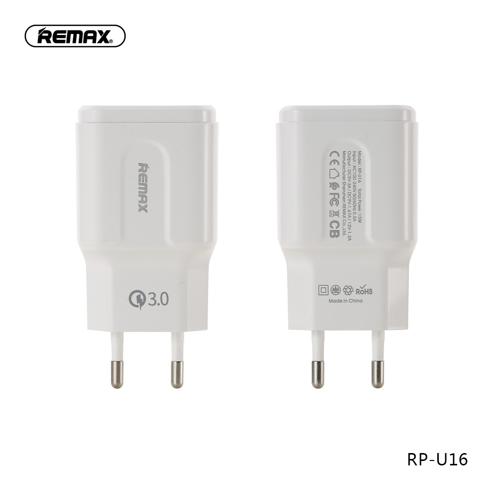 Remax RP-U16 Charger Adapter Fast Charging 3A Original