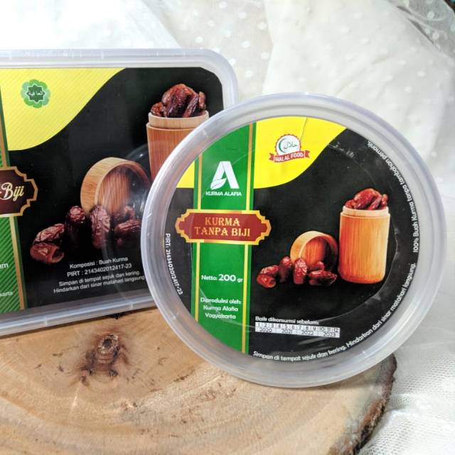 

Kurma Alafia Tanpa Biji kemasan 200gr