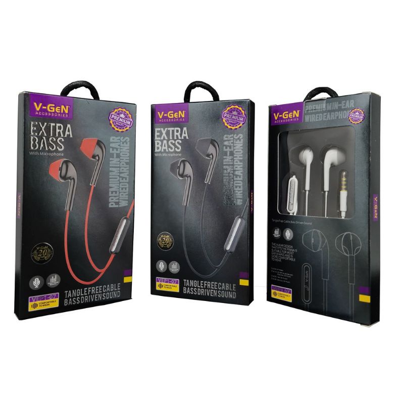 HEADSET V-GEN VEP-06 &amp; VEP -07 EXTRA BASS