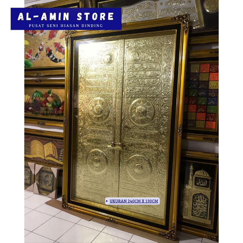 Jual Kaligrafi Kuningan Pintu Kabah Asli Timbul X Meter