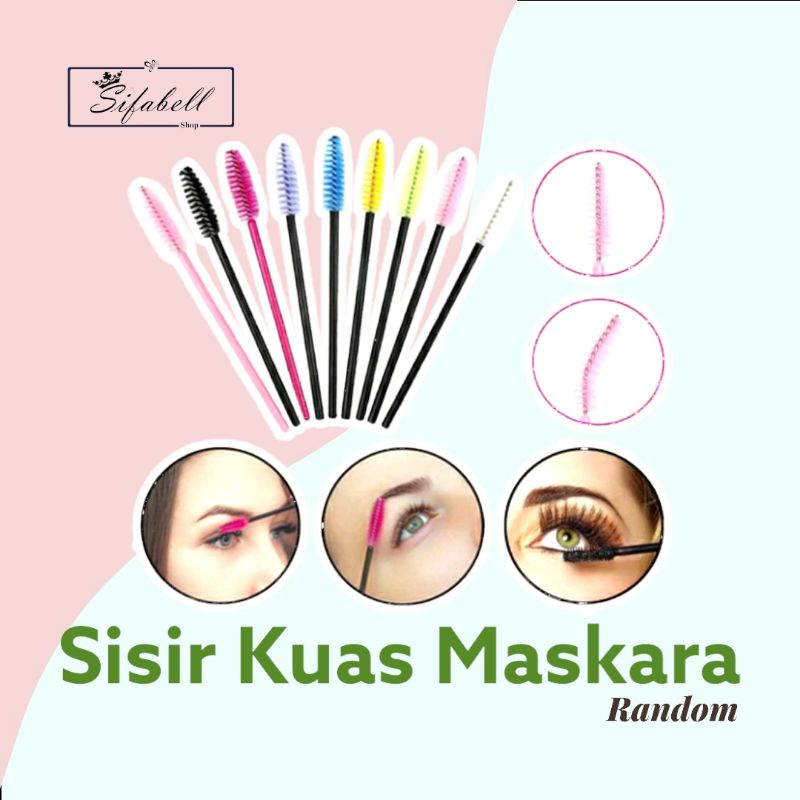 Sisir Kuas Maskara Spoolie Brush Mascara Sikat Eyelash Extention Bulu Mata Alis Eyebrow