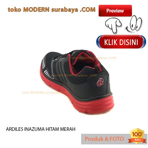 ARDILES INA ZUMA BLACK RED sepatu pria kets running casual sneakers