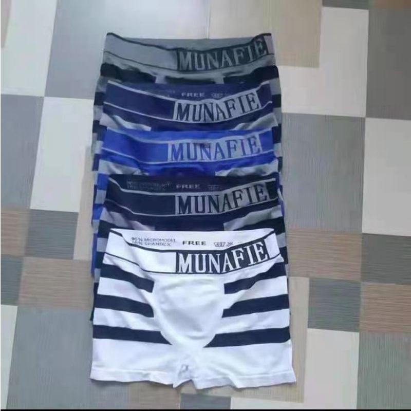 GO! BX505 Boxer Celana Dalam Pria MUNAFIE MUNAFI Underwear Sempak Pria Import COD