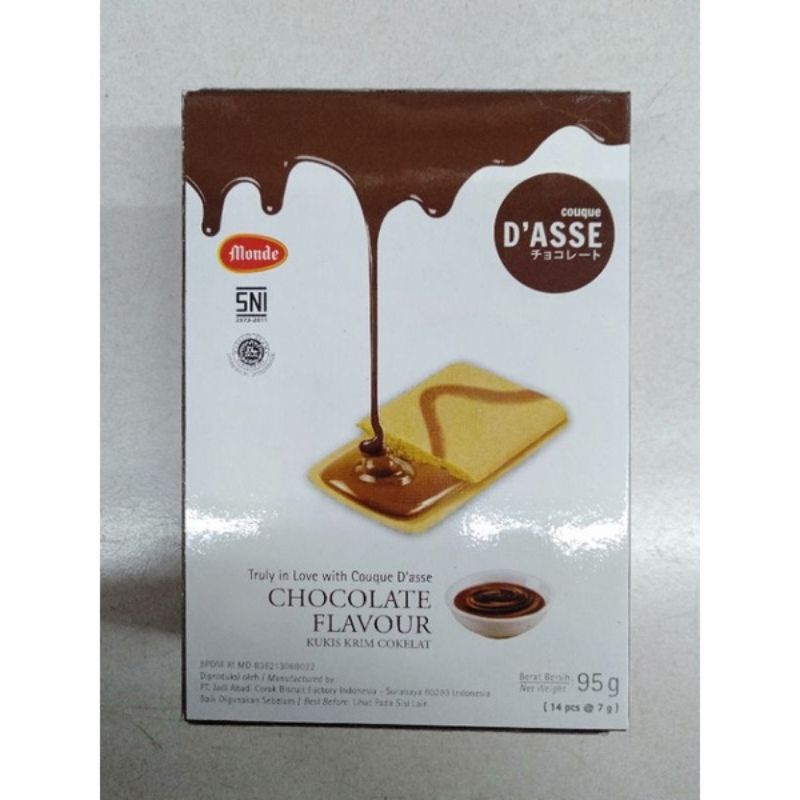 monde d'asse cookies coklat 95 gram isi 14 sachet