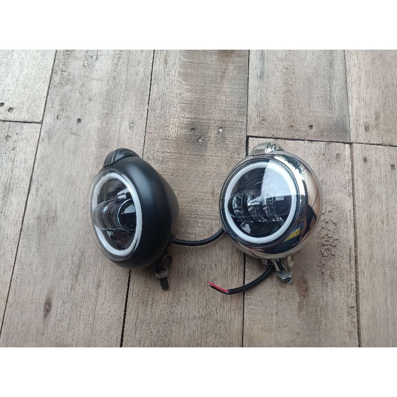 lampu depan chopper streetcub daymaker DOT SAE E9 4.5 INCH ORIGINAL IMPORT HARLEY FOGLAMP