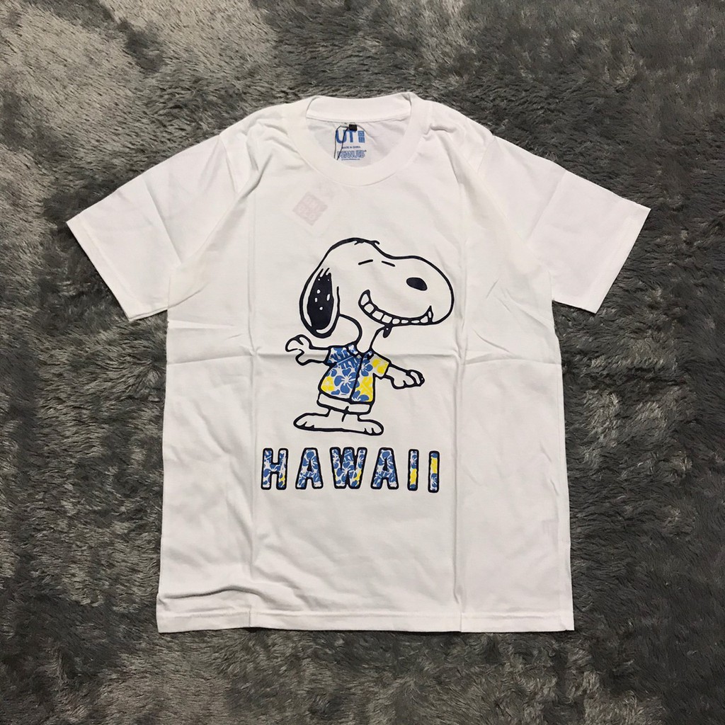 KAOS TSHIRT KAWS X UNIQLO SNOOPY HAWAII PREMIUM QUALITY