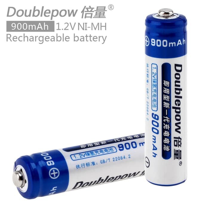 Baterai AAA 900mAh DoublePow 1 Pcs Baterai Recharge Rechargeable Baterai isi ulang Battery Recharge