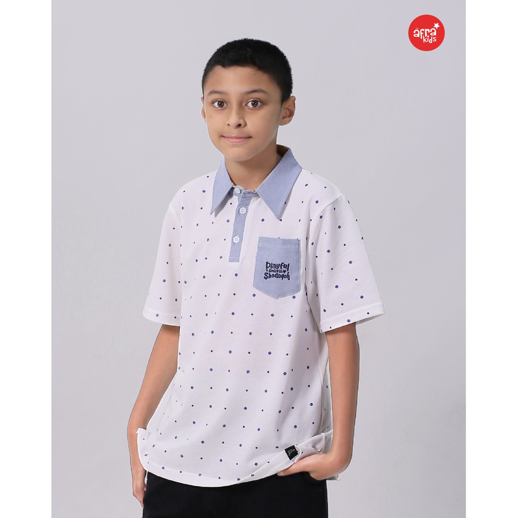 Polo Shirt Anak Afrakids AFRA - PL001 Playful, Smile Is Sodaqoh