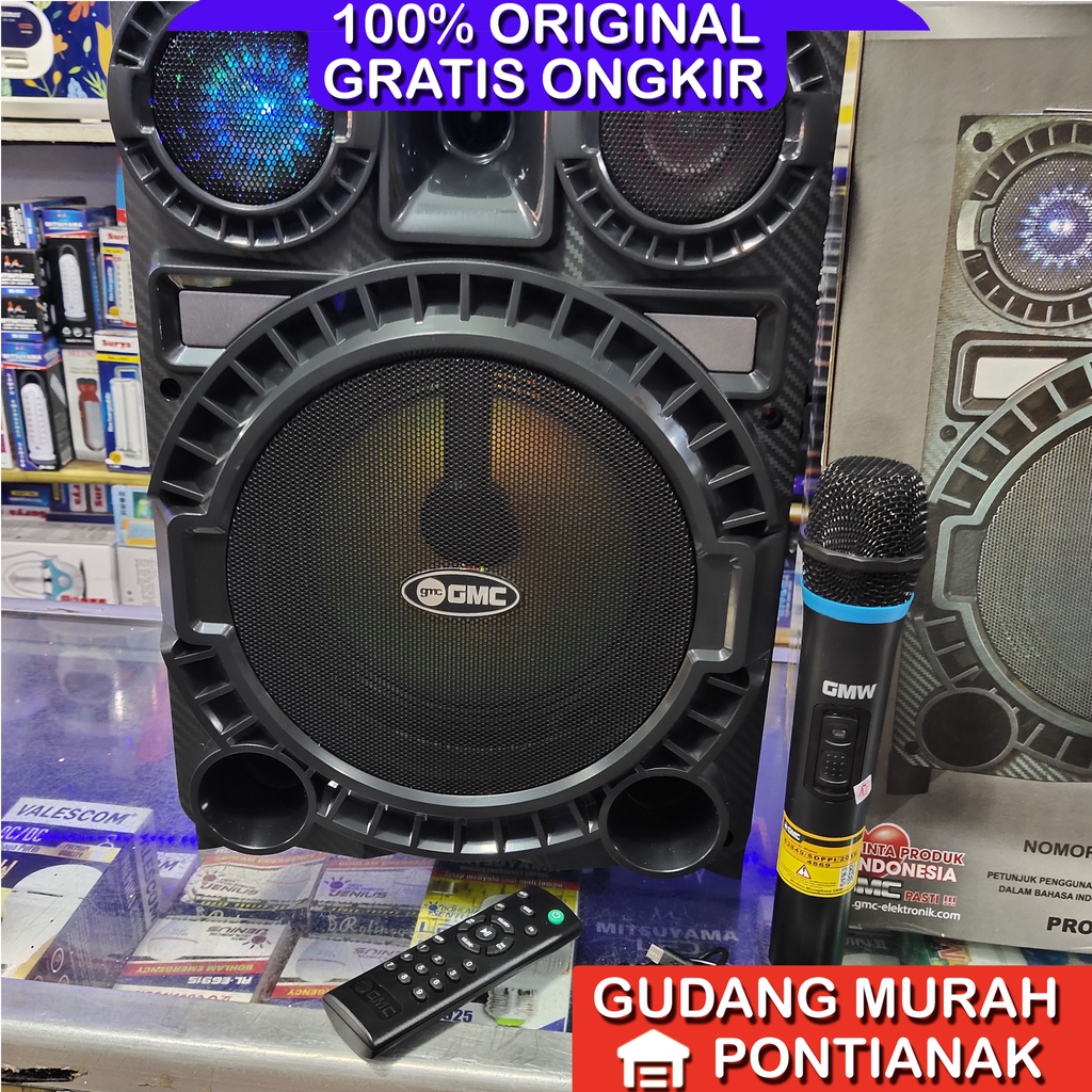 Speaker GMC 897S aktif portable 8 inch 8&quot; Bluethoot Meeting pengeras suara