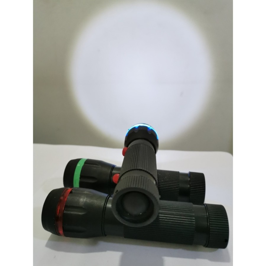 Senter penerangan LED/Senter body plastik/Senter penerangan baterai AAA