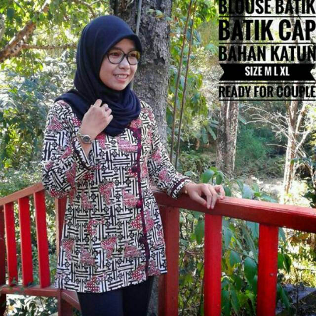 Blouse Batik/Batik cap/ Baju batik/ atasan batik/ seragam batik/Blus batik