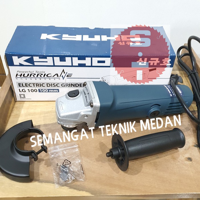 LG100 MESIN GERINDA GRENDA TANGAN ANGLE GRINDER 650 W 4" KYUHO LG 100