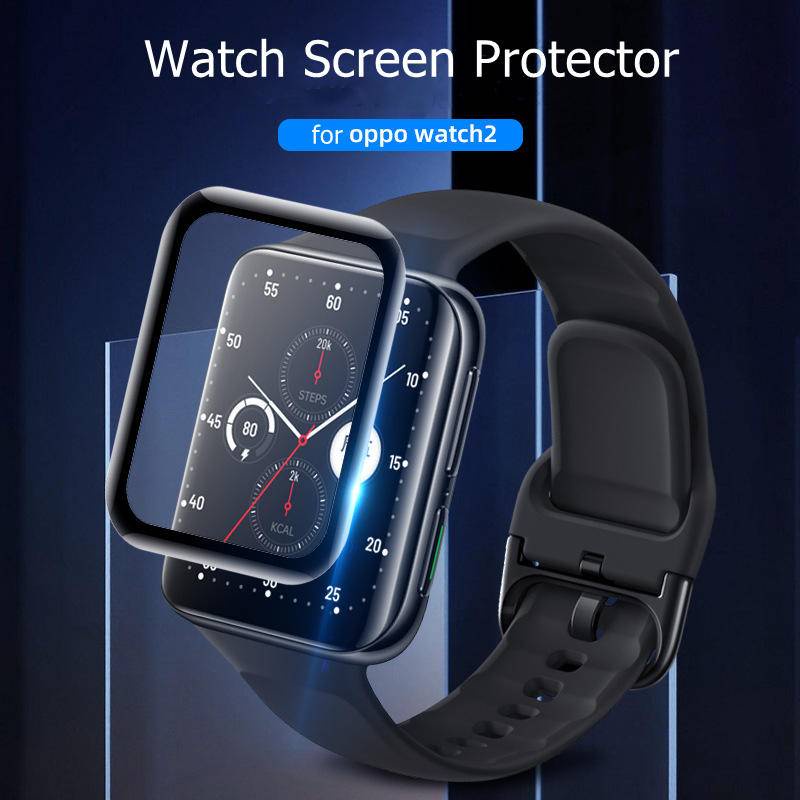 Pelindung Layar Tempered Glass 9d Bening Transparan 42mm / 46mm Untuk Oppo Watch 2