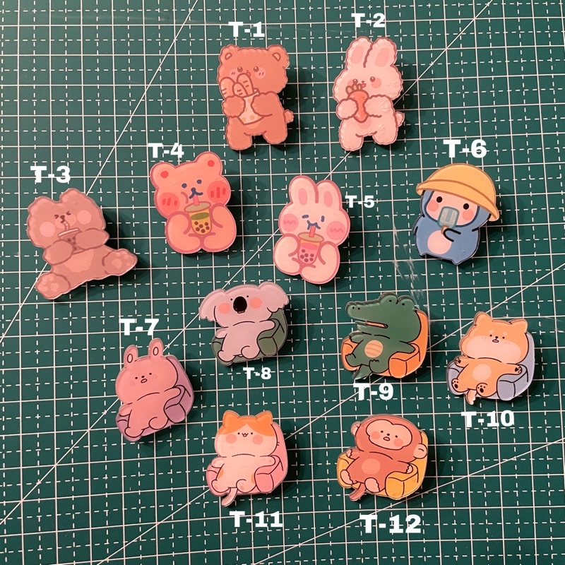 Bros Akrilik Acyrlic Pin Untuk Tas - T