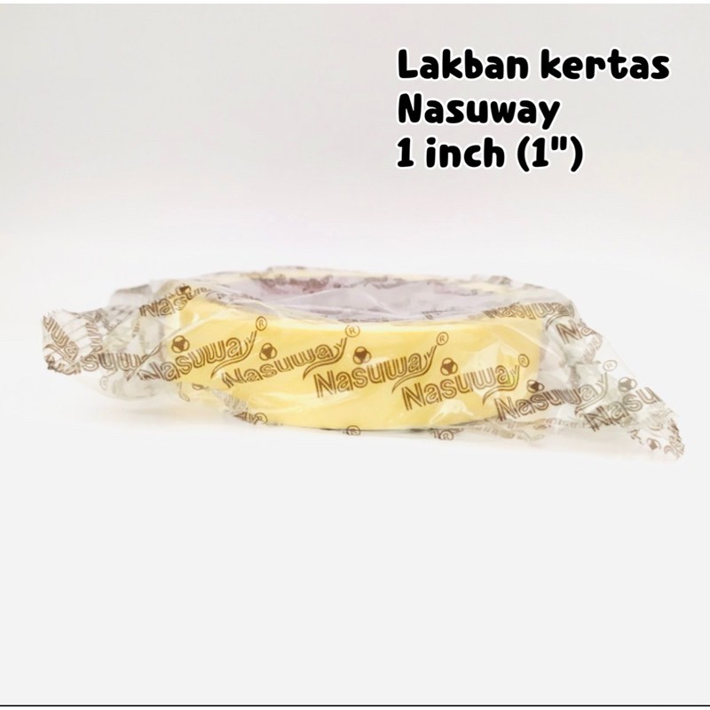 masking tape isolasi kertas lakban kertas sedang 24mm x 20m ukuran sedang 1 inch isolasi kertas