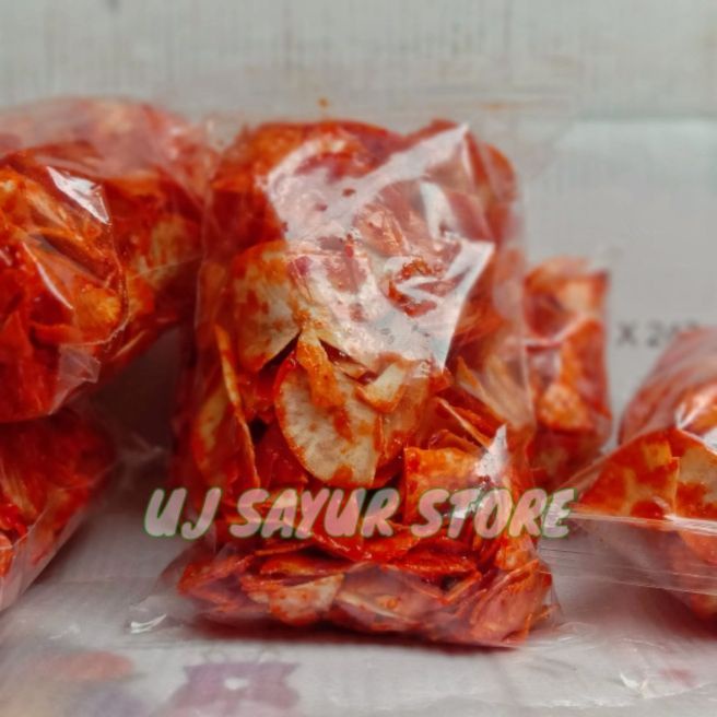 

1kg Keripik singkong rasa pedas,manis, asli dari petani keripik lokal