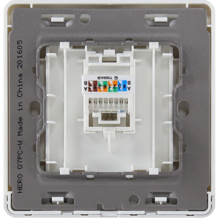 NERO Soket Data DECORA White Tanam Outlet Cat5e Warna Putih Modern