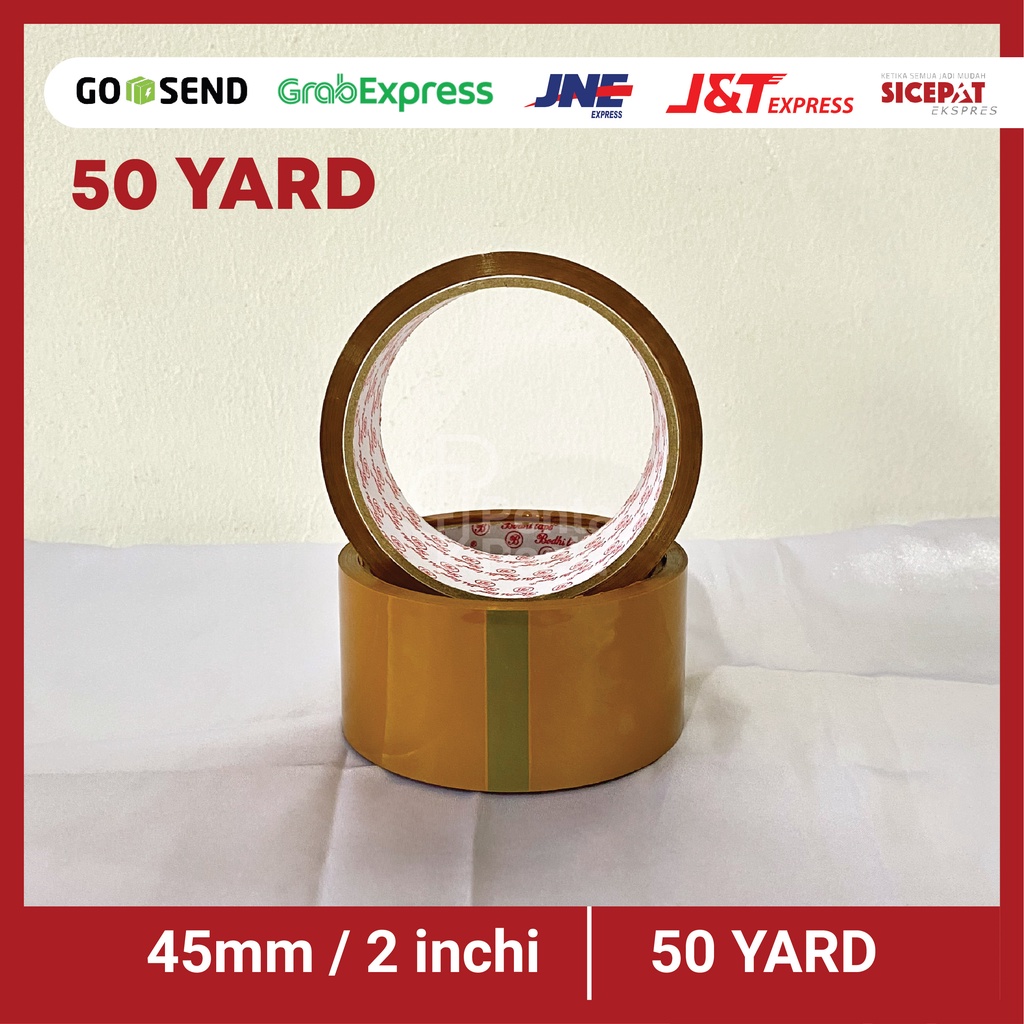 

Lakban Selotip Isolasi - COKLAT (45 mm / 2 inchi X 50 yard) BODHI