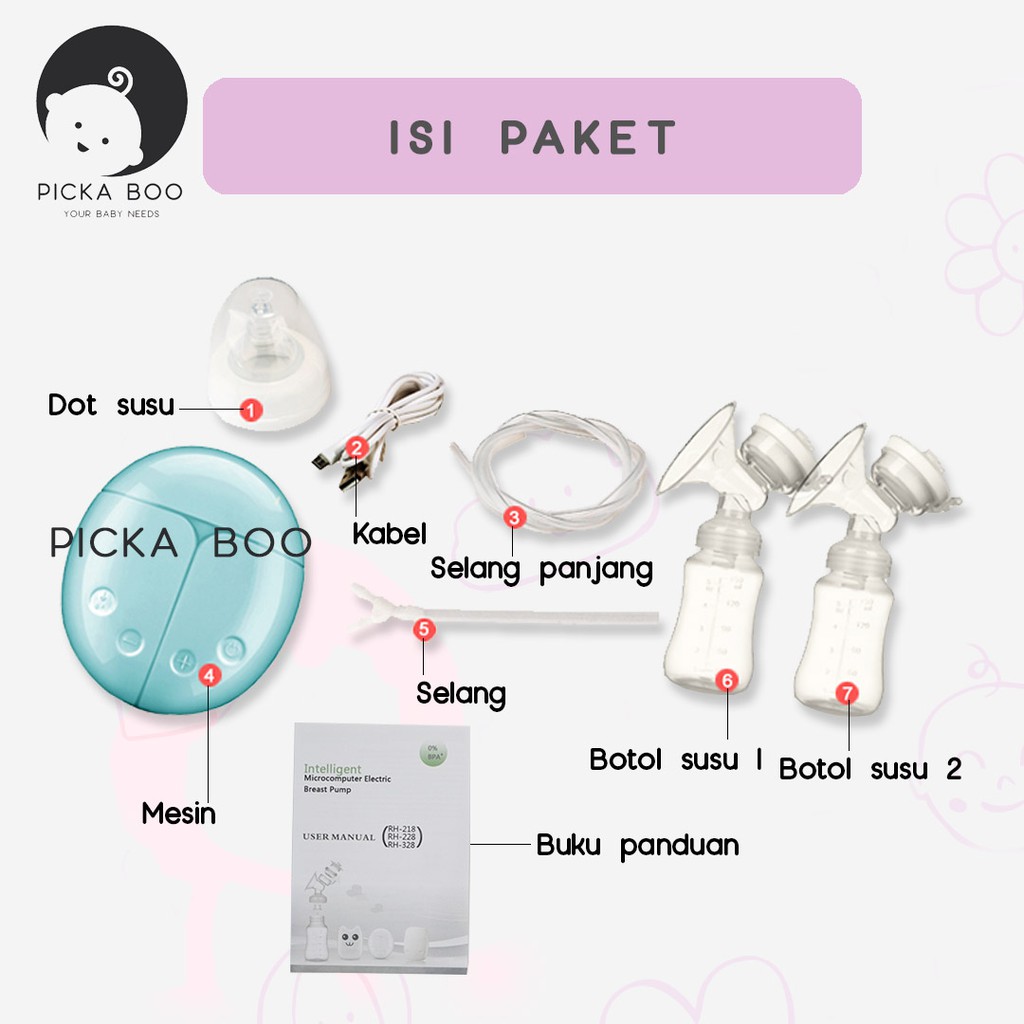 PICKA BOO Pompa Asi Elektrik Double Breast Pump