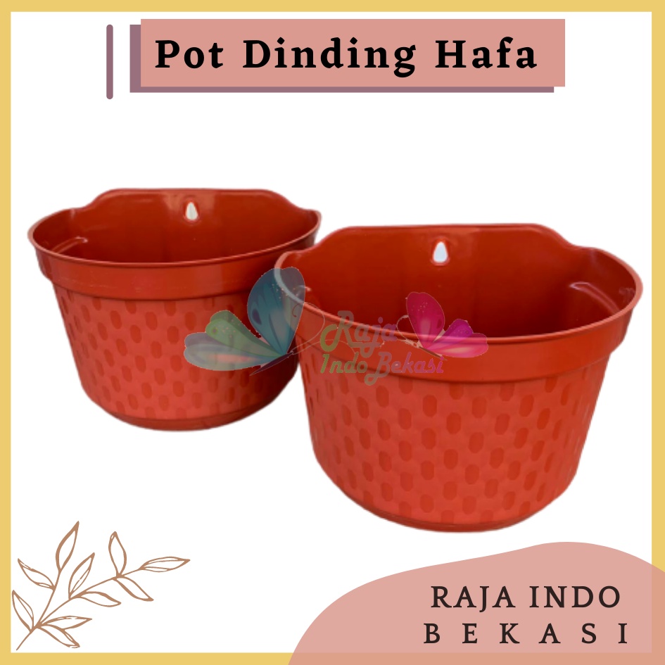 Pot Dinding Cantol Hafa 20 Cm Merah BataTerracota Merah Coklat Pot Dinding Tempel Dekorasi Putih Panjang Aesthetic Besar Kecil Pager Balkon Pagar Unik  Pot Tembok - Tanaman Bunga Hias Dinding Tempel Bibit Plastik TB Flower 22 23 25 27 28 30