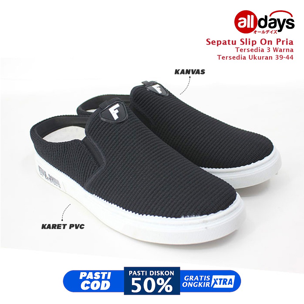 Faster Sepatu Sneakers Slip On Pria / Sepatu Casual Pria 2010-020 Size 39-44