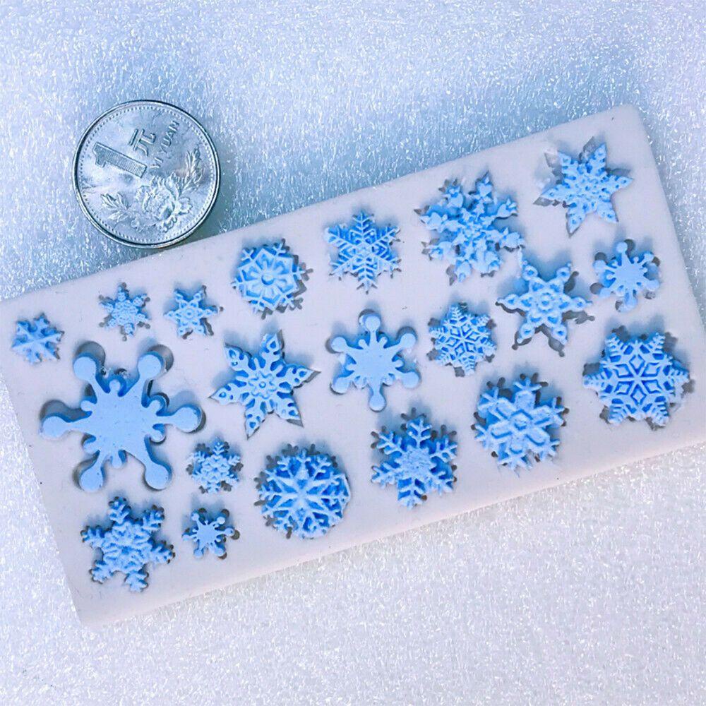 Populer Cetakan Snowflake 3D Natal Permen Fondant