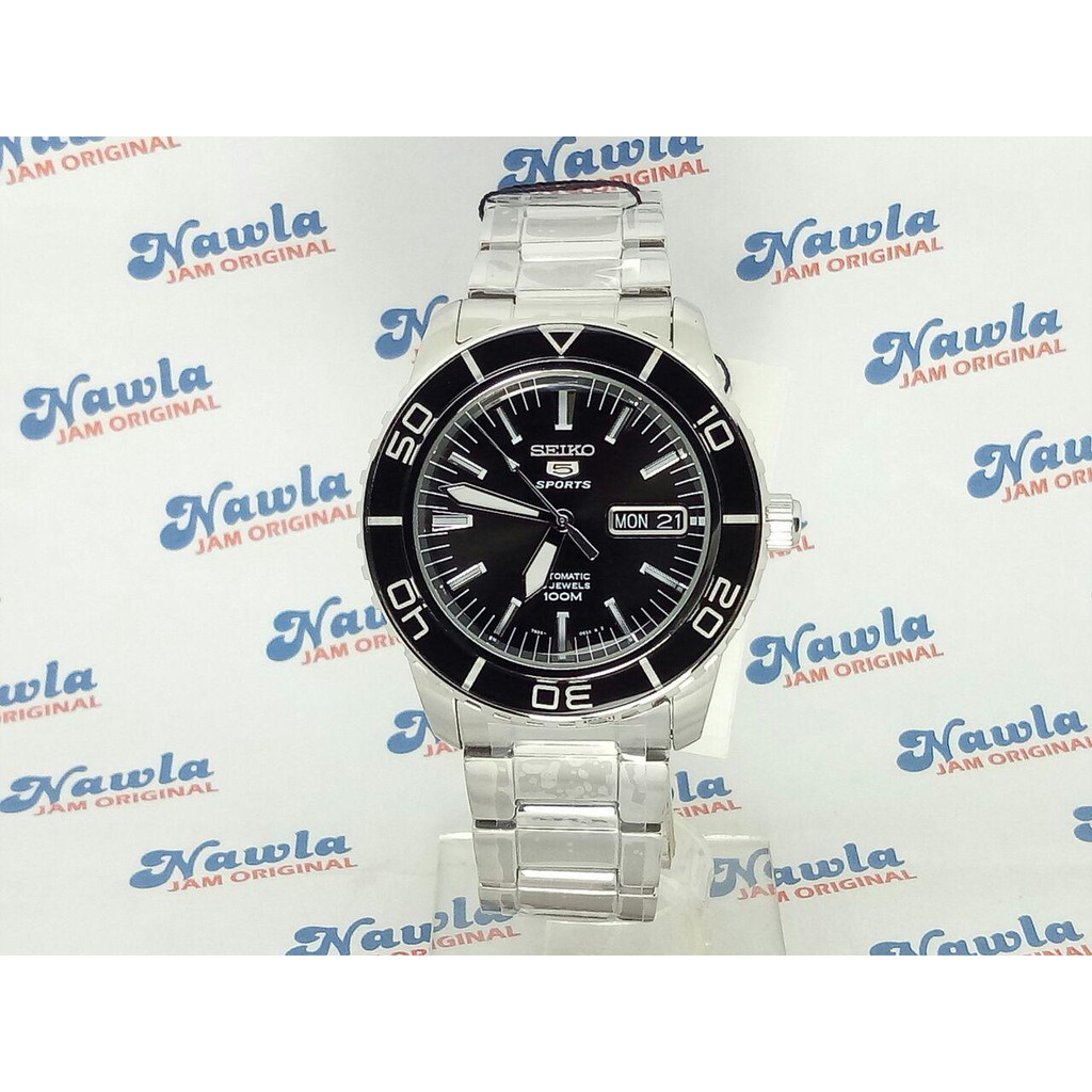 Seiko 5 Sports SNZH55K1 Automatic Black Dial - Jam Tangan Pria SNZH55