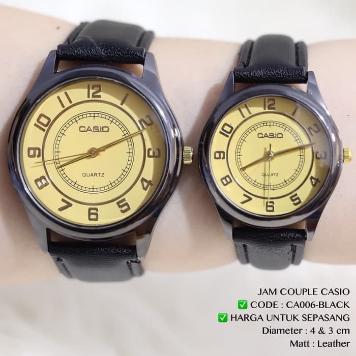 "Jam tangan couple CASIO tali kulit leather grosir ecer termurah import"