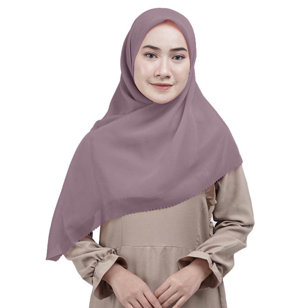 Hijab Segiempat Laser cut-Mauve