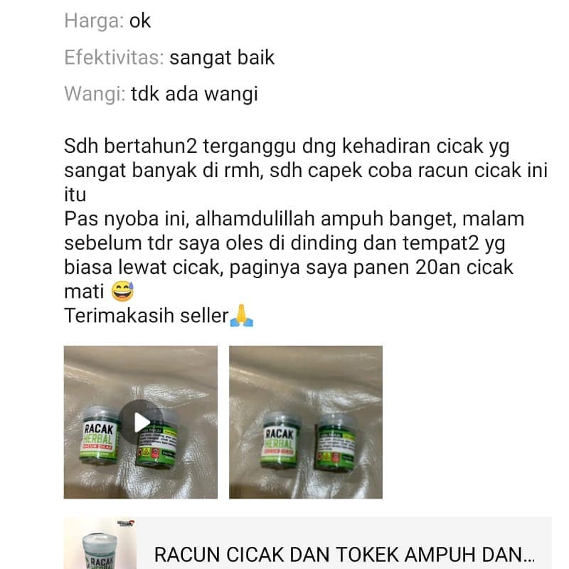 RACUN CICAK RACAK HERBAL ALL IN 1 BISA UNTUK MEMBASMI CICAK TOKEK DAN KECOA TERBUKTI PALING AMPUH