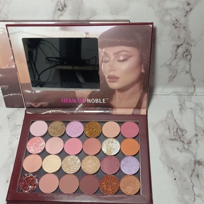SUPER BIG EYESHADOW NUDE | HIGHLIGTER  IMAN OF NOBLE 24WARNA / EYESHADOW NAUGHTY NO.6623