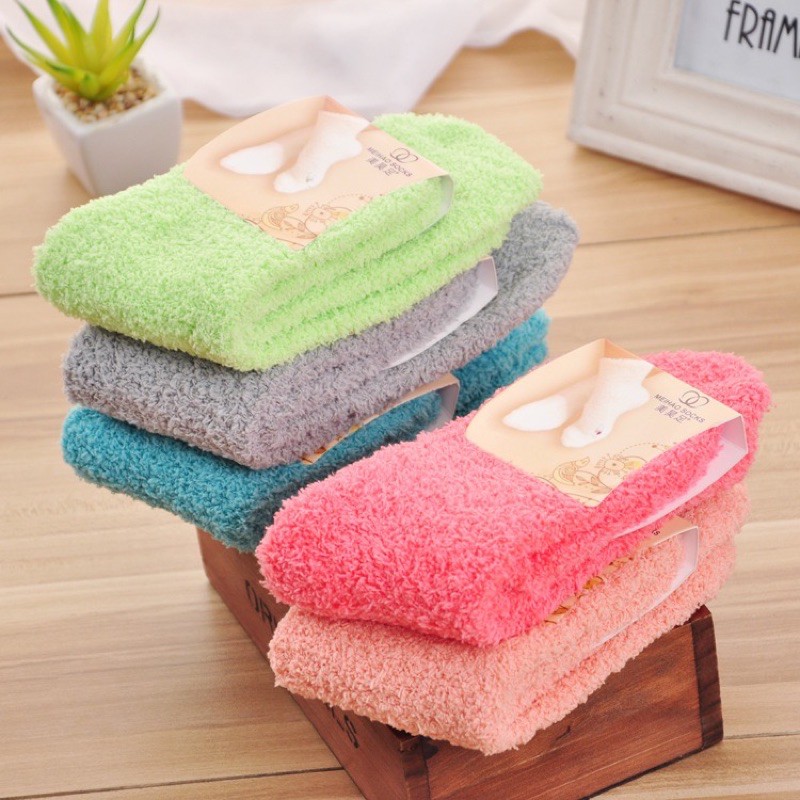 Kaos kaki wool wanita winter socks woman sarung musim dingin hangat candy wol import gunung