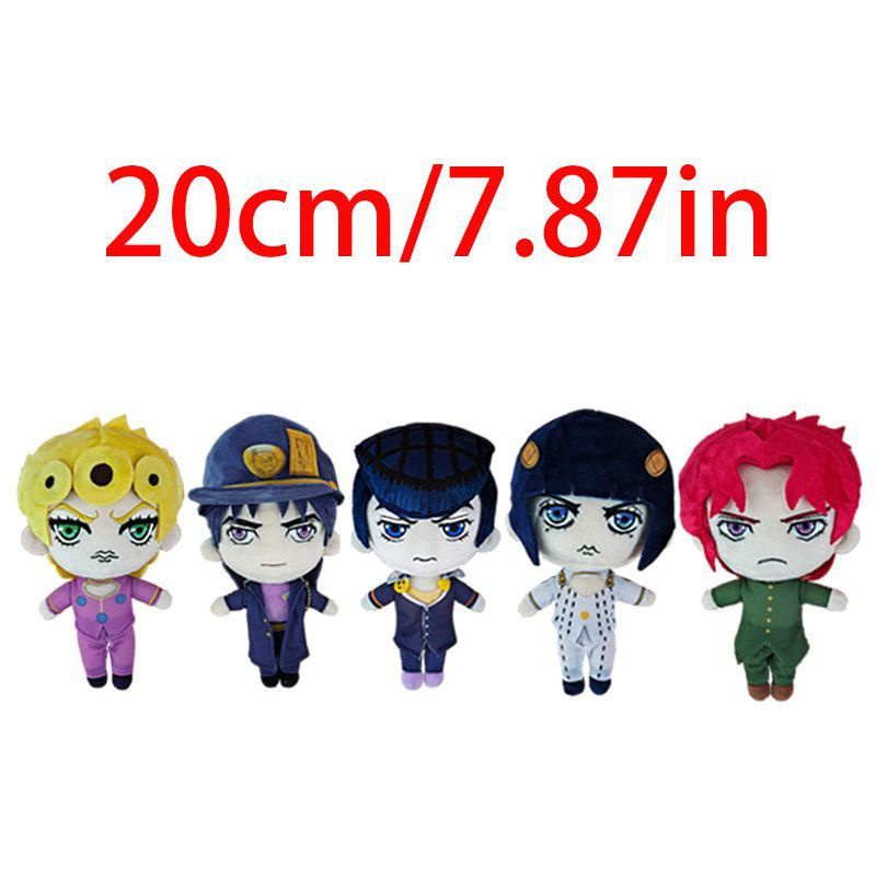 Boneka Jojo's Bizarre Adventure 20cm Boneka Josuke Noriaki Giorno Johnny High Quality