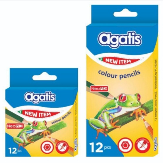 Pensil Gambar AGATIS Neopex Hexagonal 12 Warna Pendek Colour Pencils