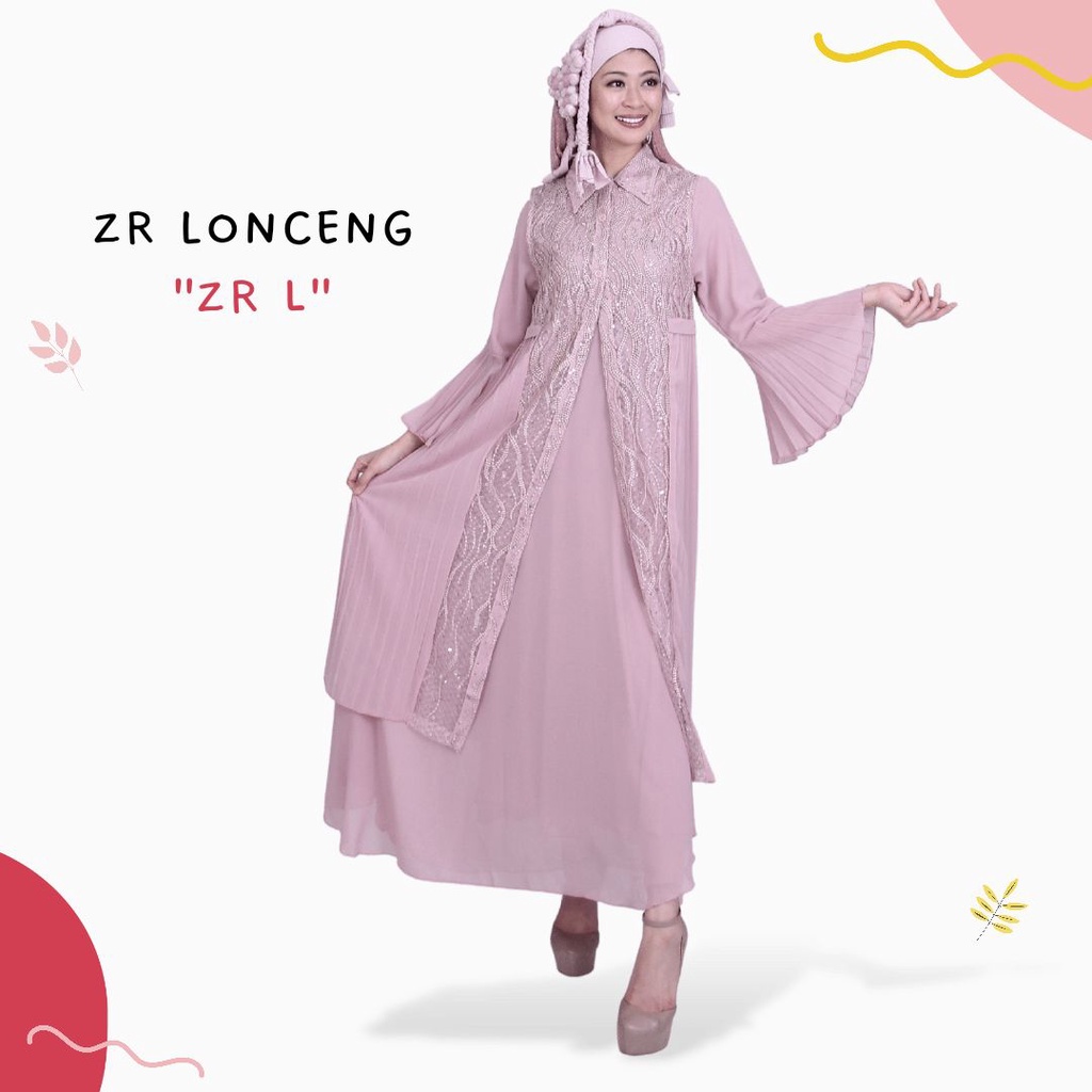 Gamis Pesta/Wisuda/Tunangan ZR L FHA Boutique