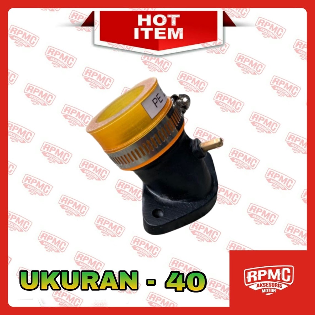 INTAKE MANIFOLD INTEK MANIPOL JUPITER MX PE PWK 24 26 28 30 32 34 38 40 KARBU KARBURATOR INSULATOR NJMX 135 OLD TEFLON TEPLON AWET KUAT AIRSTRIKE SUDCO KEIHIN CUSTOM-MX-PE 40