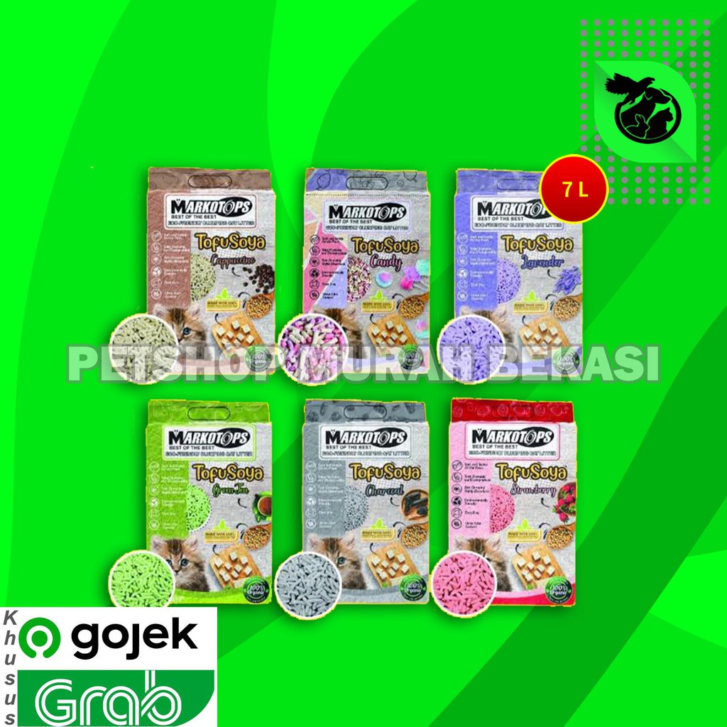 GOSEND Markotop Soya Tofu Clump Cat Litter 7 Cat Litter Pasir Kucing